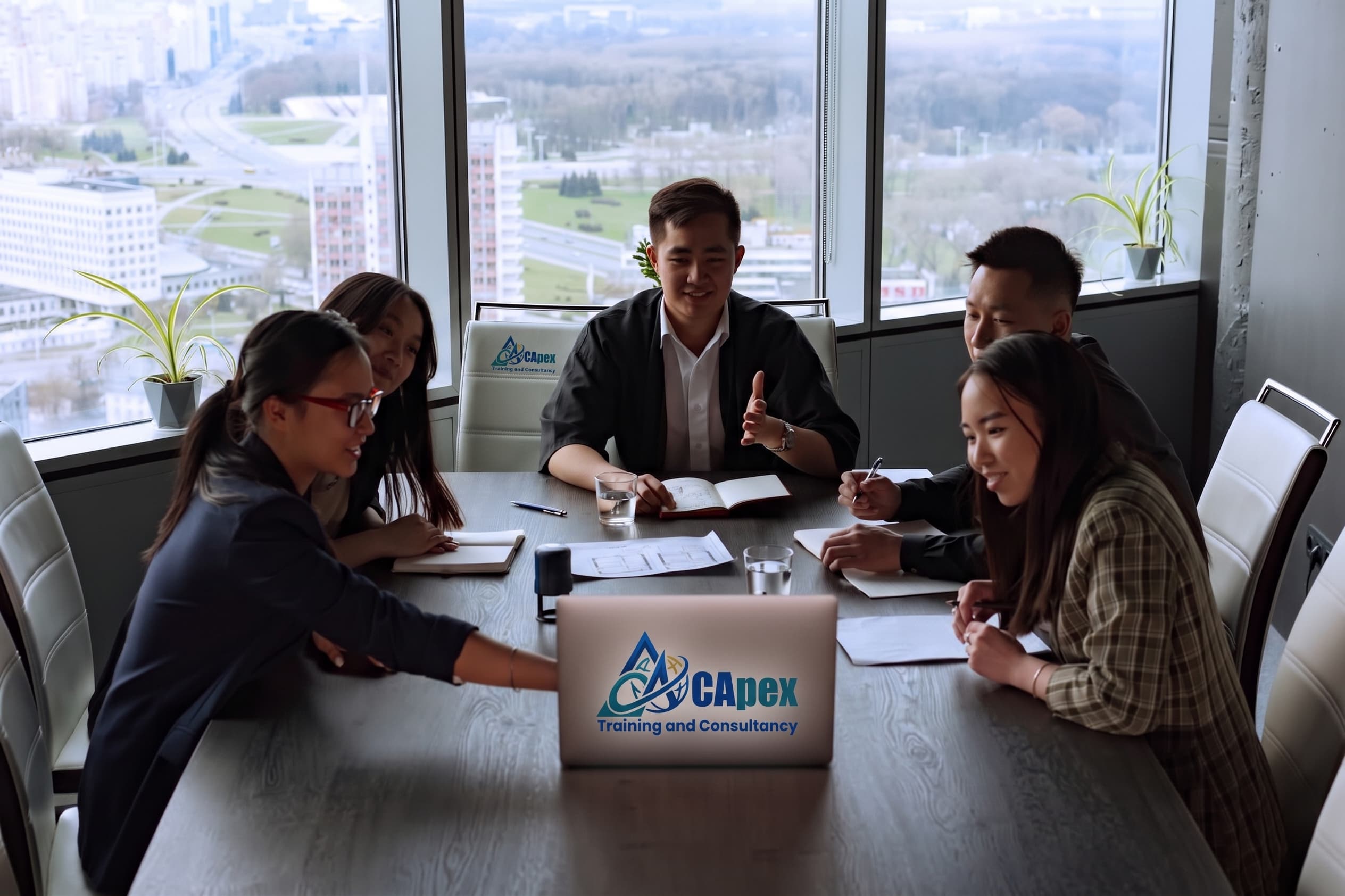 Corporate training consultation with CApex team